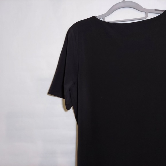 Carmen Marc Valvo Blouse Xl Liquid Jersey Stretchy Casual Preppy Minimalist - Picture 8 of 9